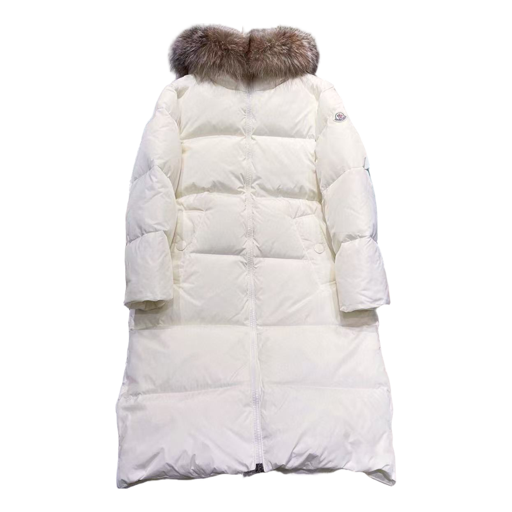 Moncler Marrionnier Long Puffer Coat – Ivory