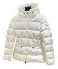 Moncler Fitted Short Hooded Down Jacket - Ivory