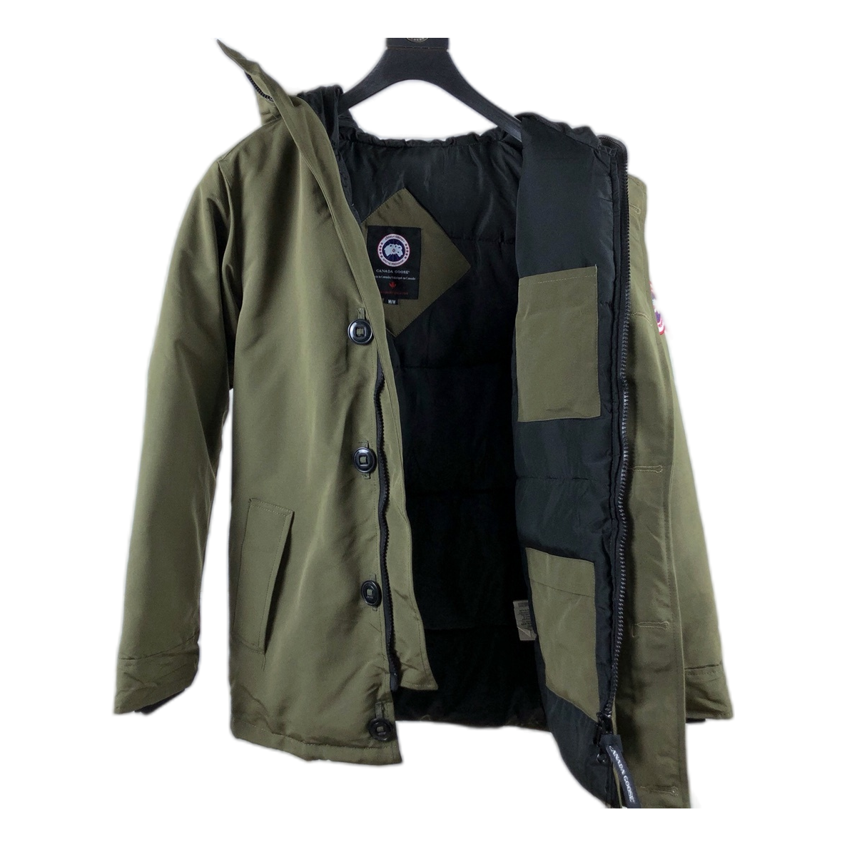 Canada Goose Chateau Down Parka with Fur-Trim Hood - Military Green