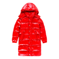 Moncler Hanoverian Glossy Hooded Long Down Coat - Red