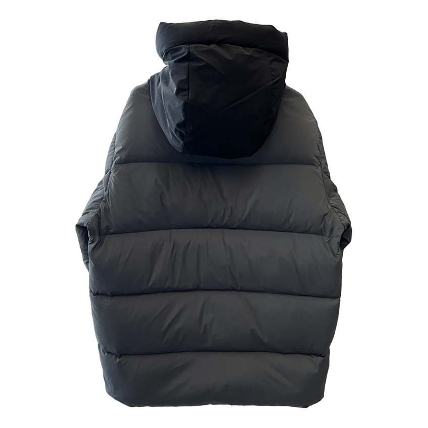 Moncler Contrast-Hood Color-Block Down Jacket