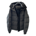 Moncler Contrast-Hood Color-Block Down Jacket