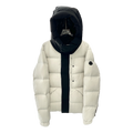 Moncler Color-Block Down Jacket with Contrast Hood