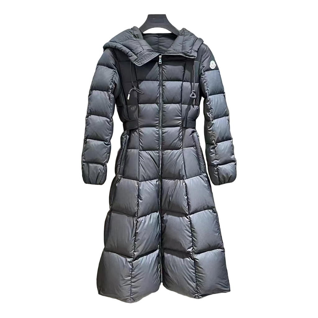 Moncler Faucon Hooded Long Puffer Coat – Black
