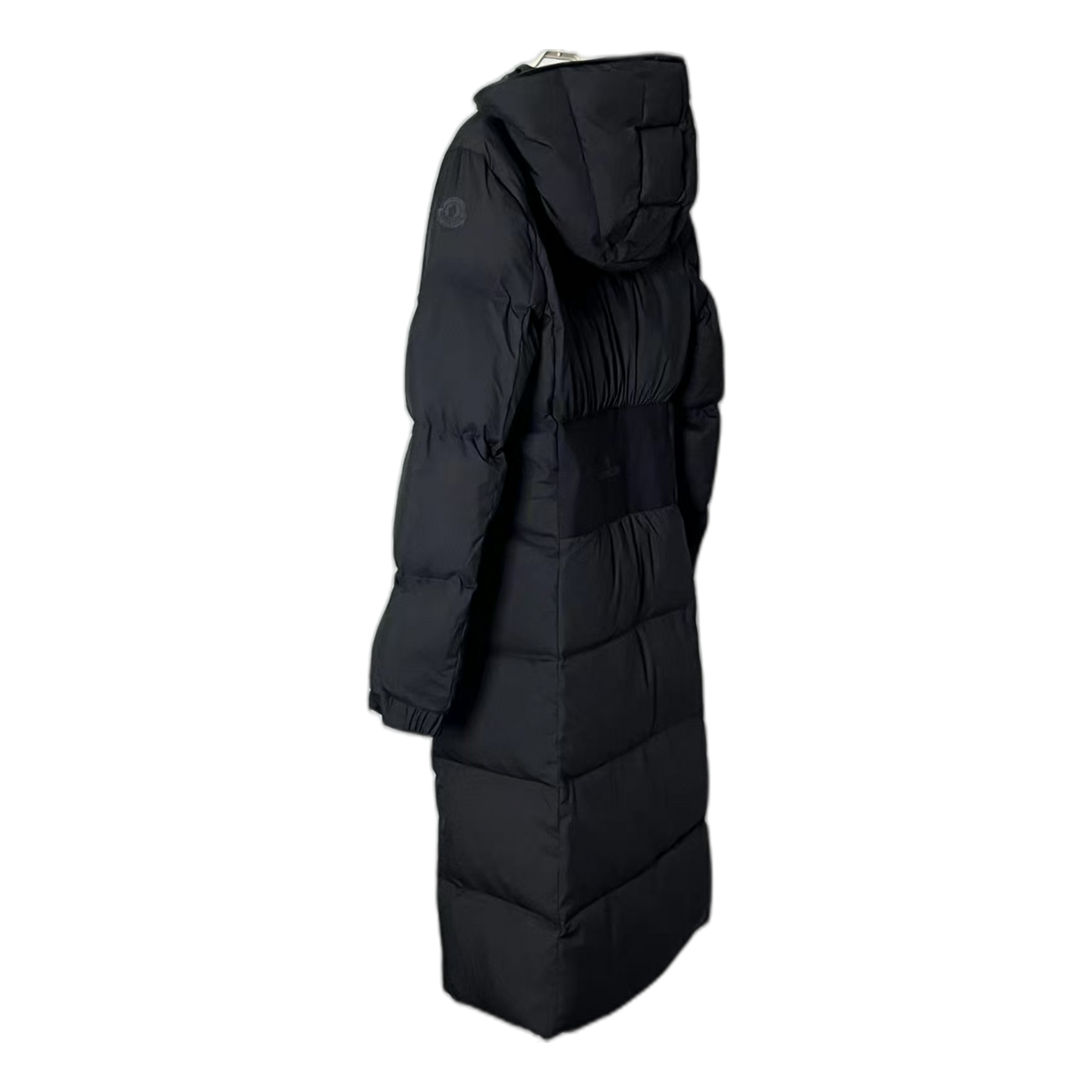 Moncler Matte Zip-Front Hooded Long Puffer Coat – Black