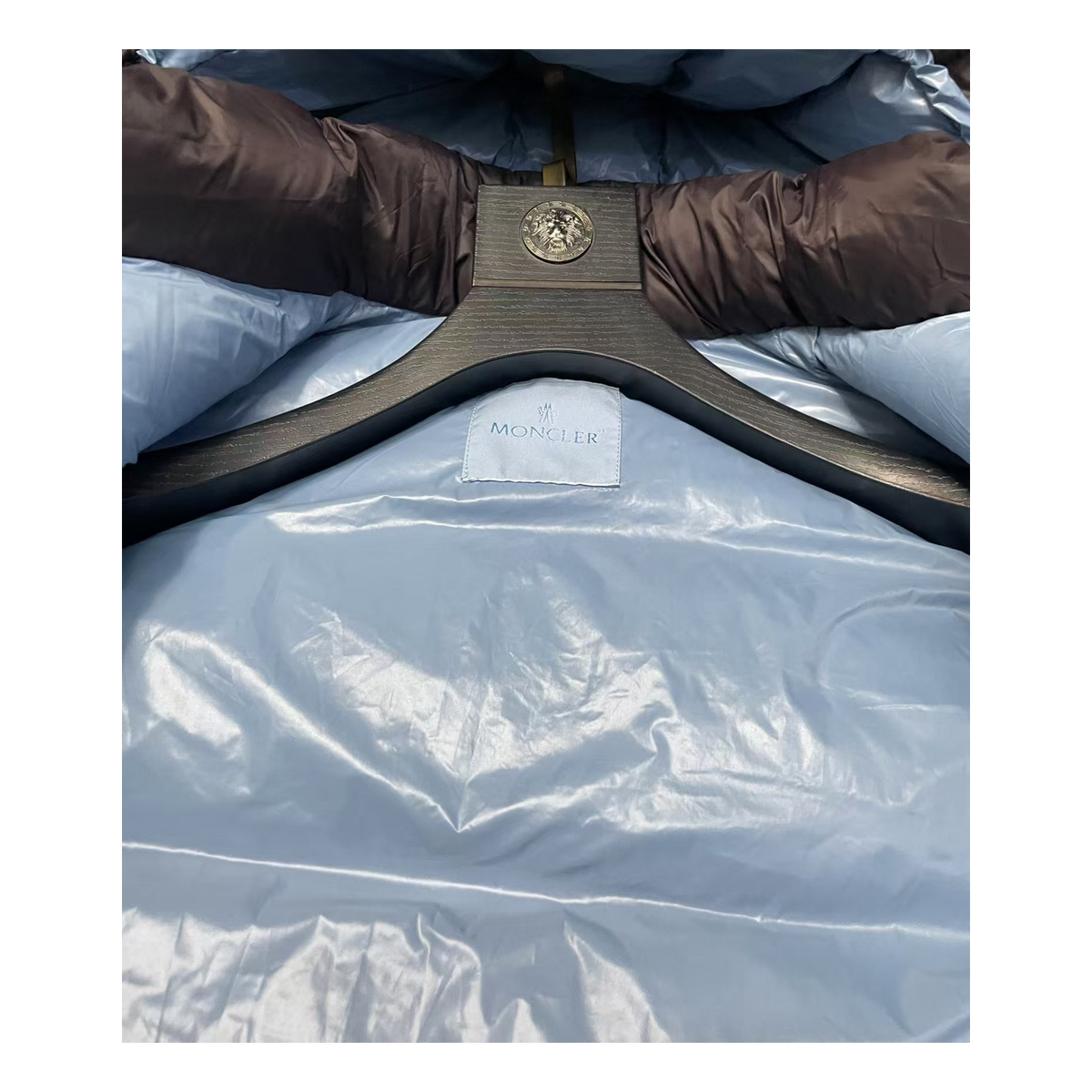 Moncler Hooded Puffer Jacket with Oversized Chest Badge
