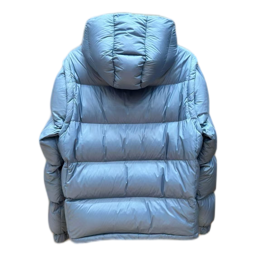 Moncler Hooded Puffer Jacket with Oversized Chest Badge