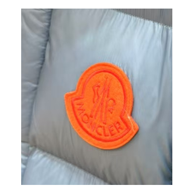 Moncler Hooded Puffer Jacket with Oversized Chest Badge
