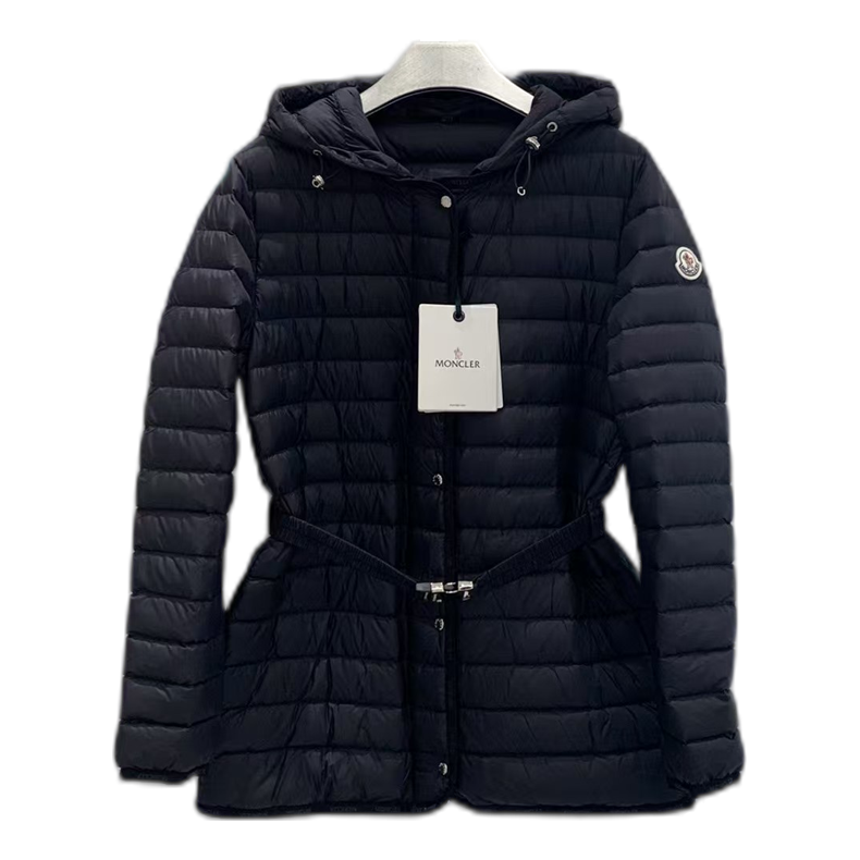Moncler Oredon Belted Hooded Down Jacket - Black
