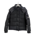 Moncler Maya Matte Hooded Down Jacket - Black