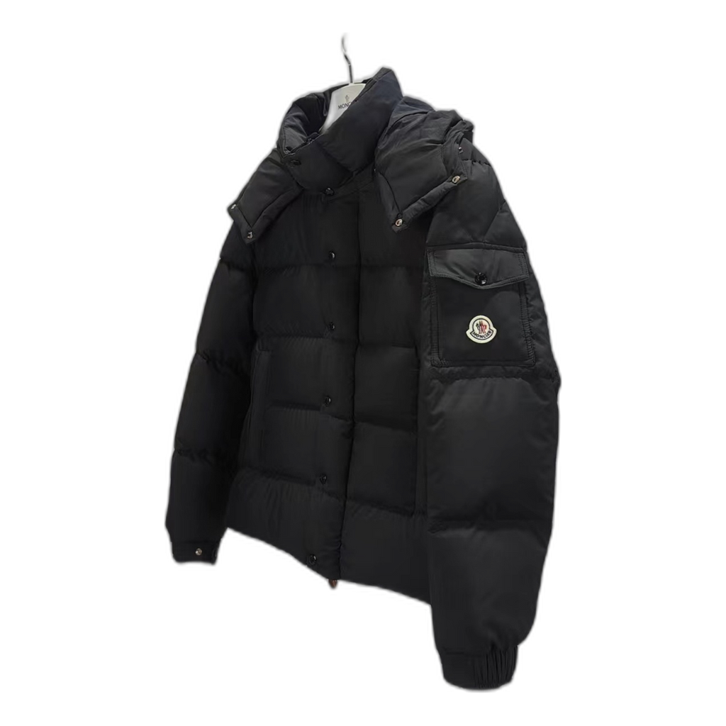 Moncler Maya Matte Hooded Down Jacket - Black
