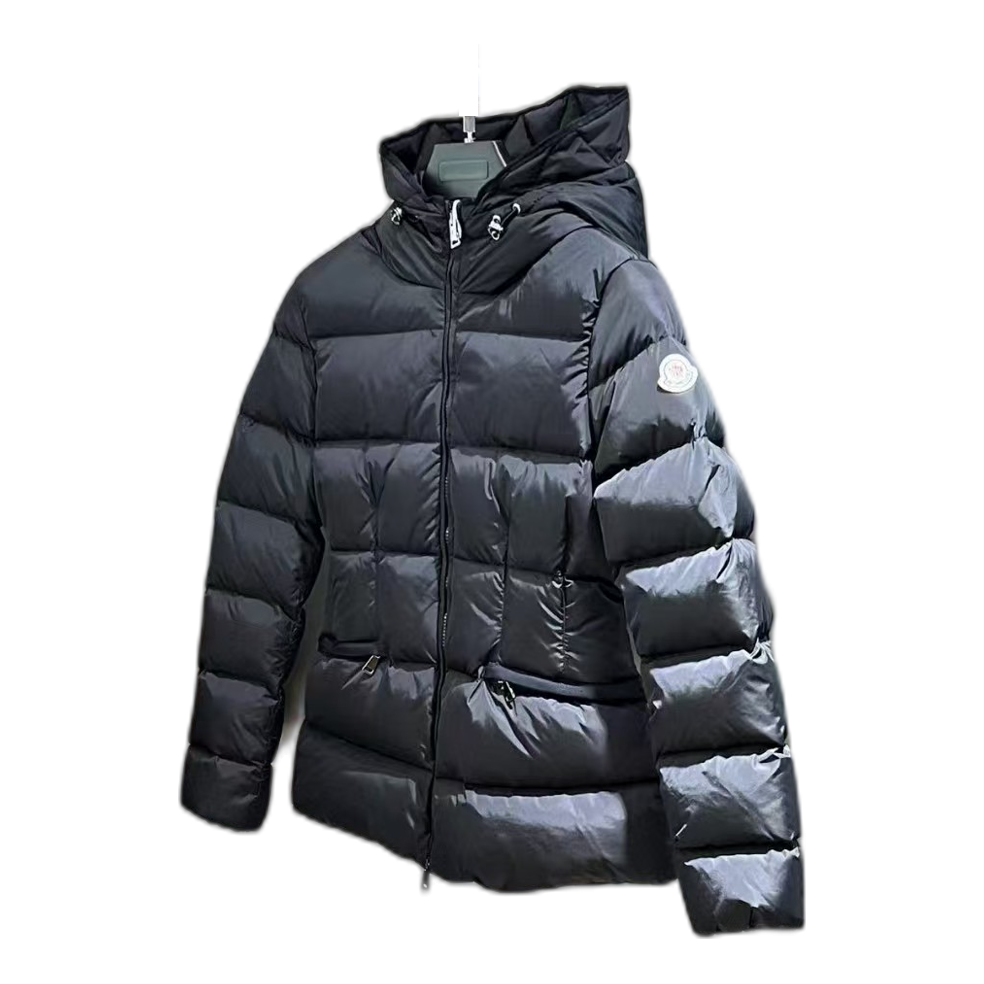 Moncler Fitted Down Jacket with Drawstring Hood