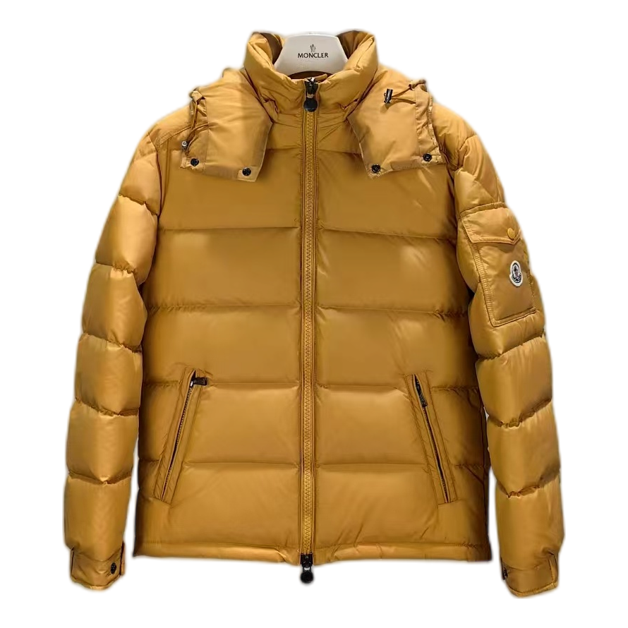 Moncler Maya Hooded Down Jacket - Yellow
