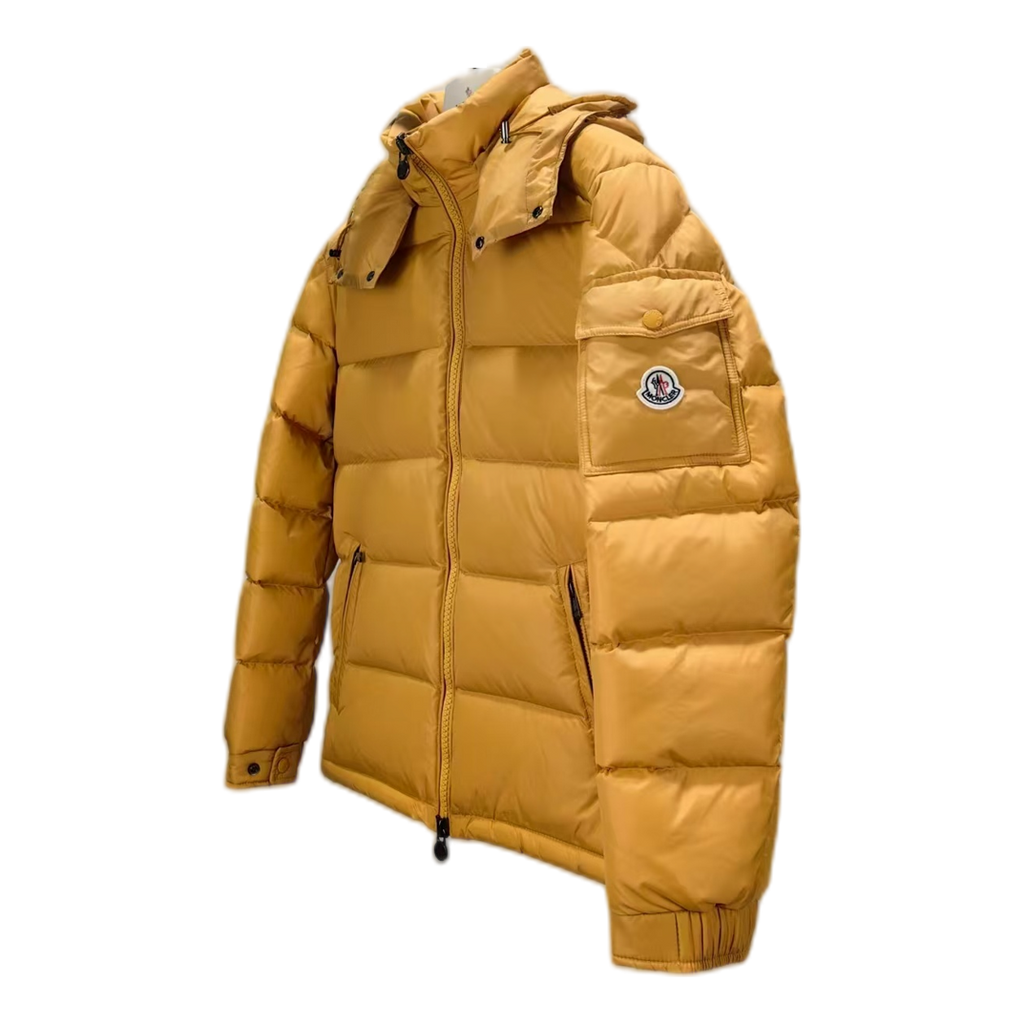 Moncler Maya Hooded Down Jacket - Yellow