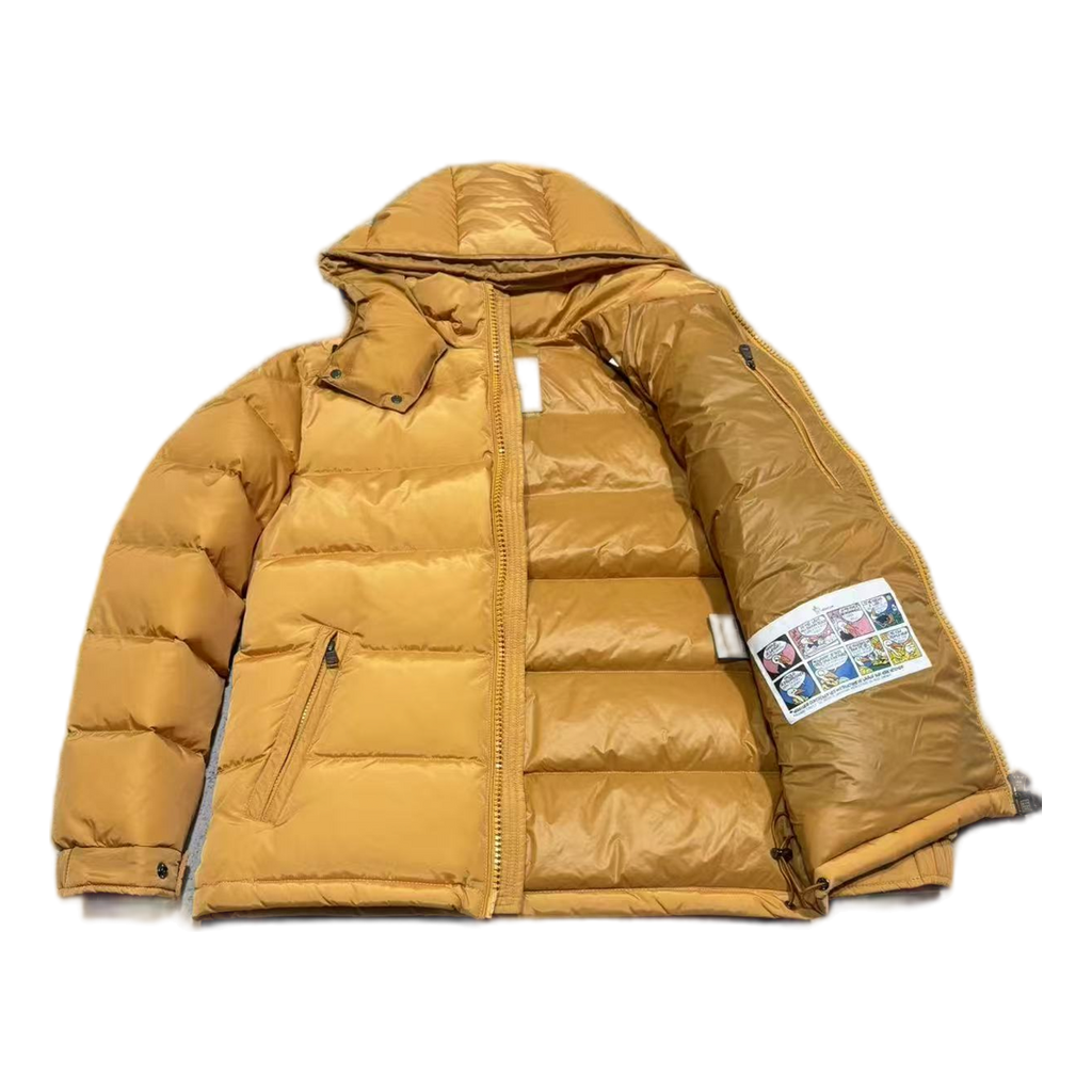 Moncler Maya Hooded Down Jacket - Yellow