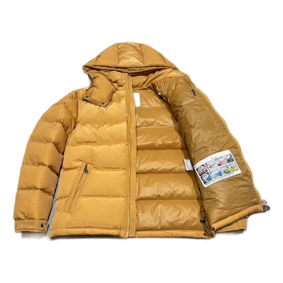 Moncler Maya Hooded Down Jacket - Yellow