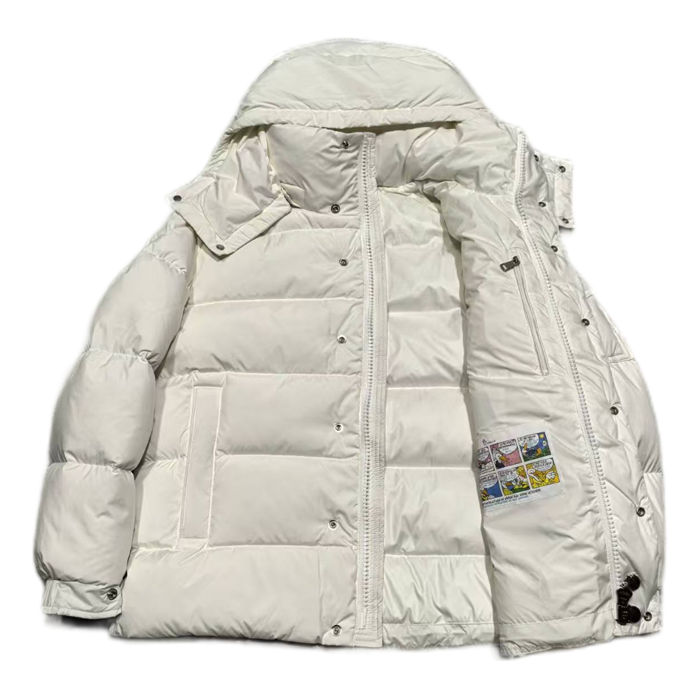 Moncler Matte Snap-Front Hooded Puffer Jacket