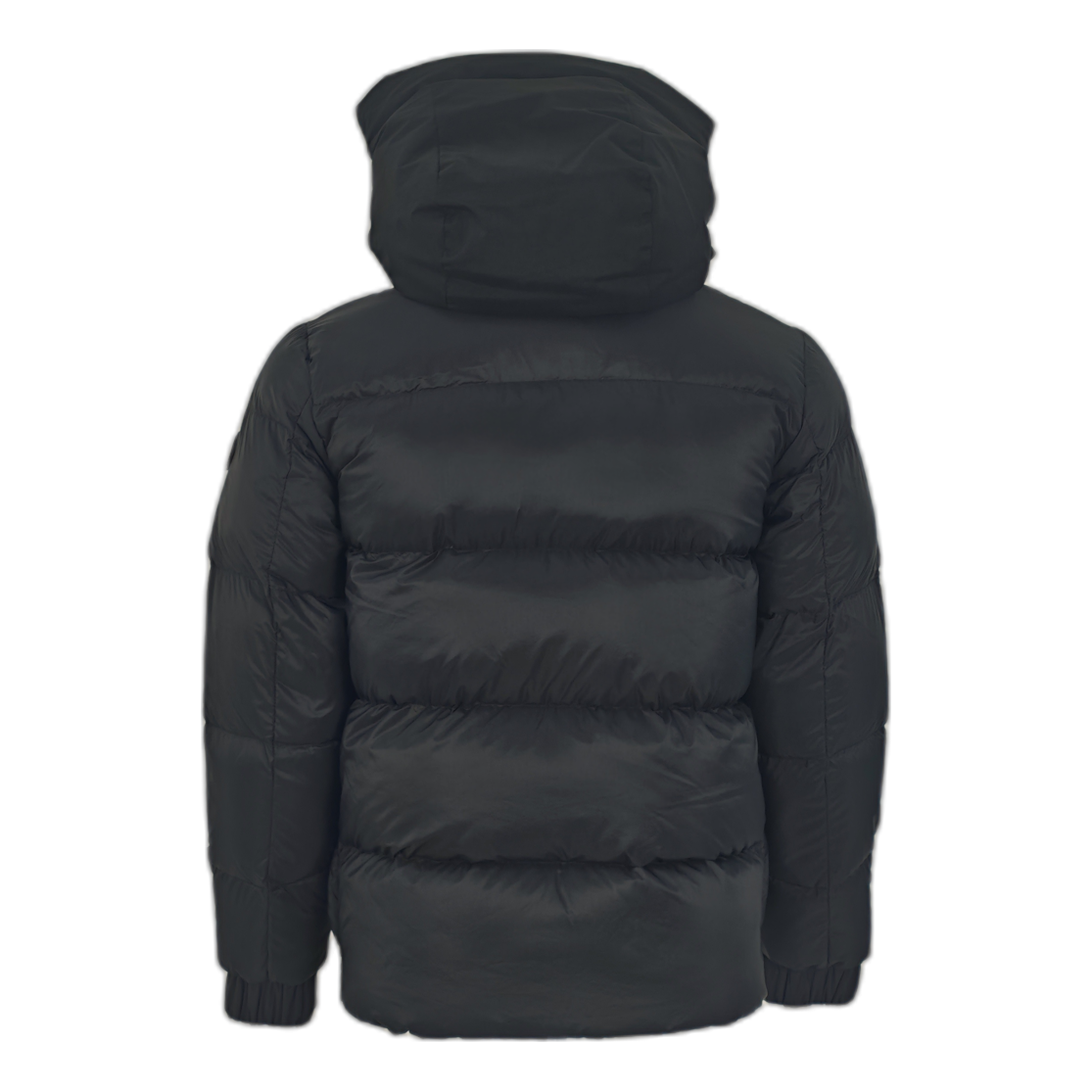 Moncler Tonal-Logo High-Collar Down Jacket - Black