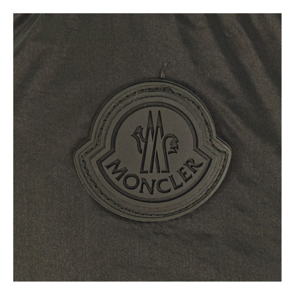 Moncler Tonal-Logo High-Collar Down Jacket - Black