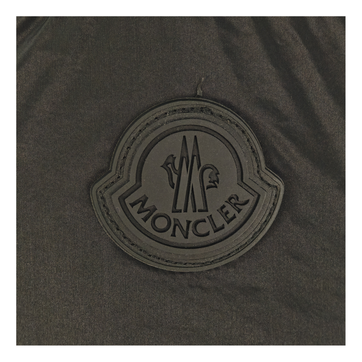 Moncler Tonal-Logo High-Collar Down Jacket - Black