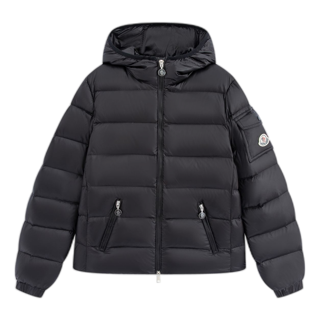 Moncler Gles Fitted Hooded Down Jacket