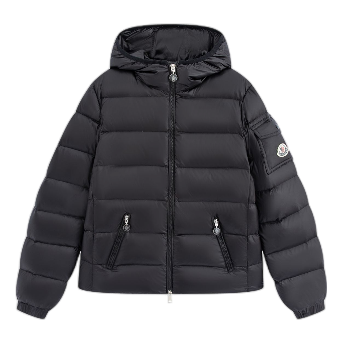 Moncler Gles Fitted Hooded Down Jacket
