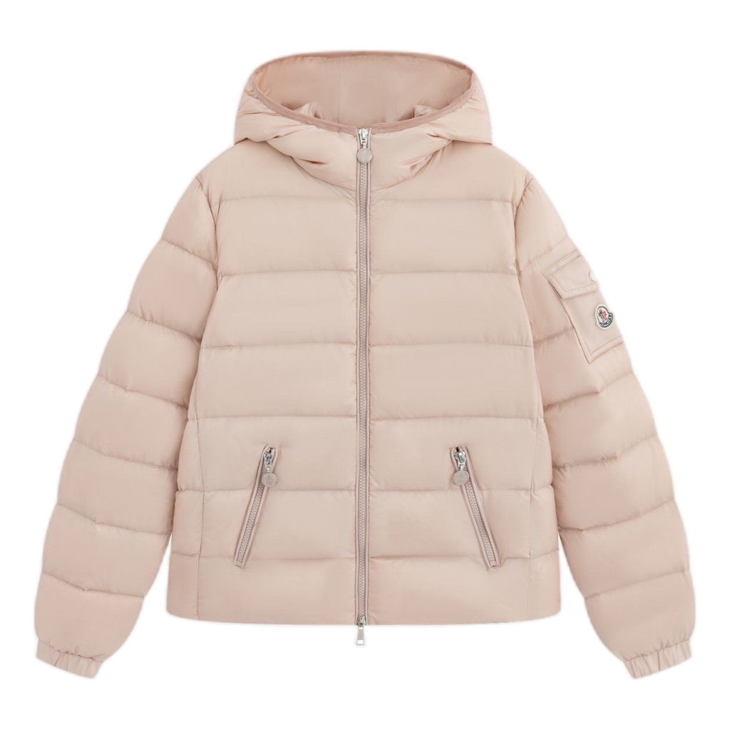 Moncler Gles Fitted Hooded Down Jacket