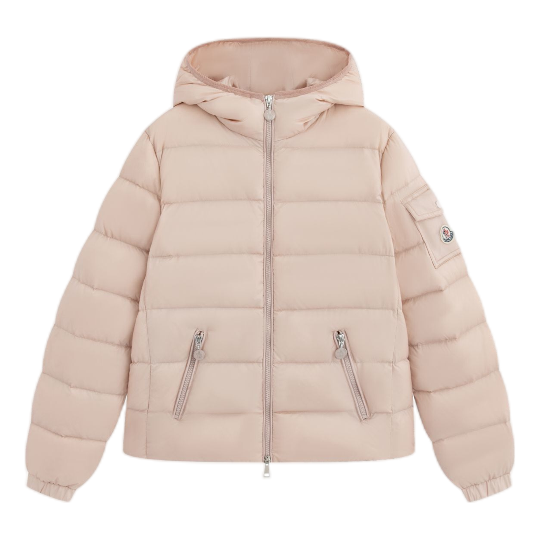 Moncler Gles Fitted Hooded Down Jacket