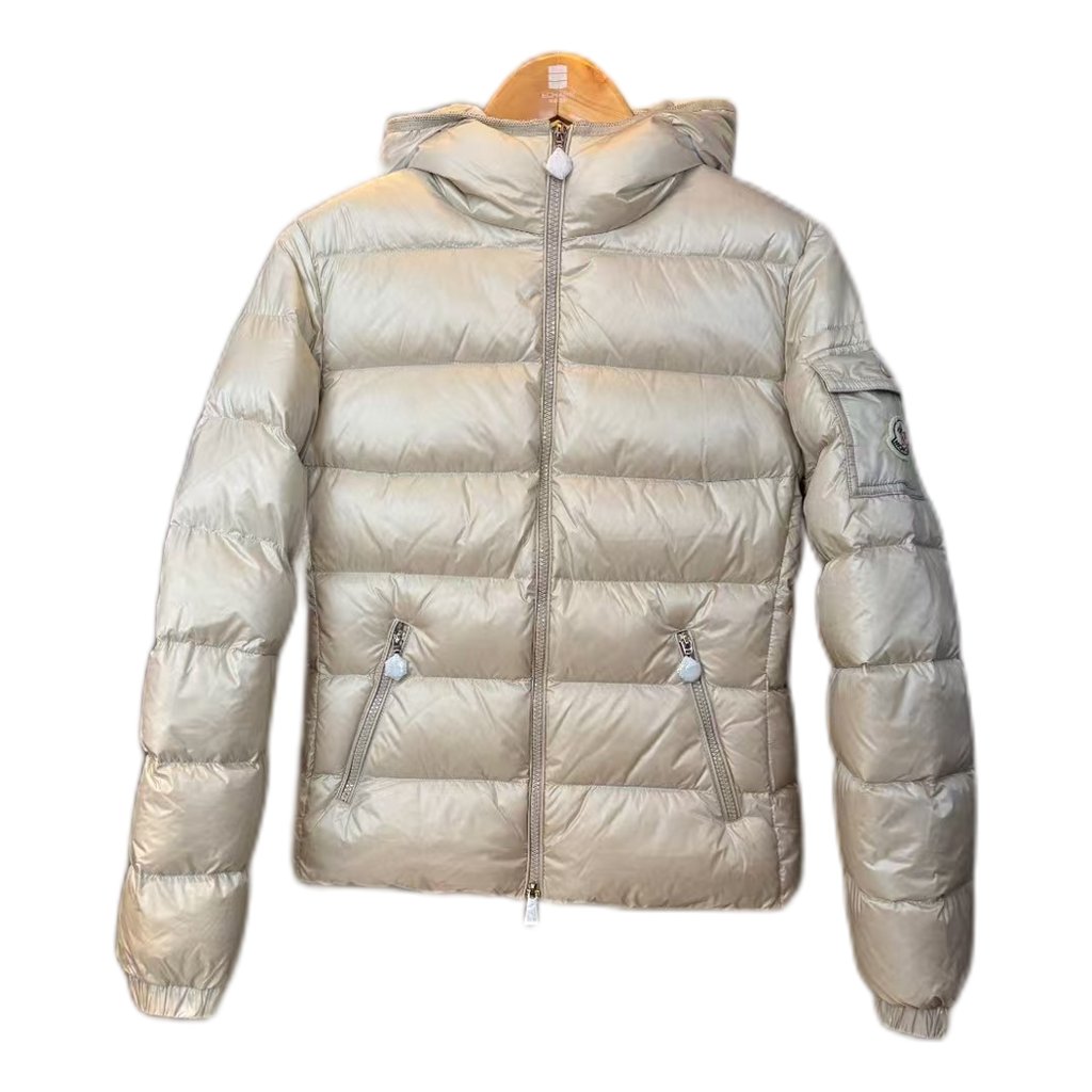 Moncler Gles Glossy Hooded Down Jacket