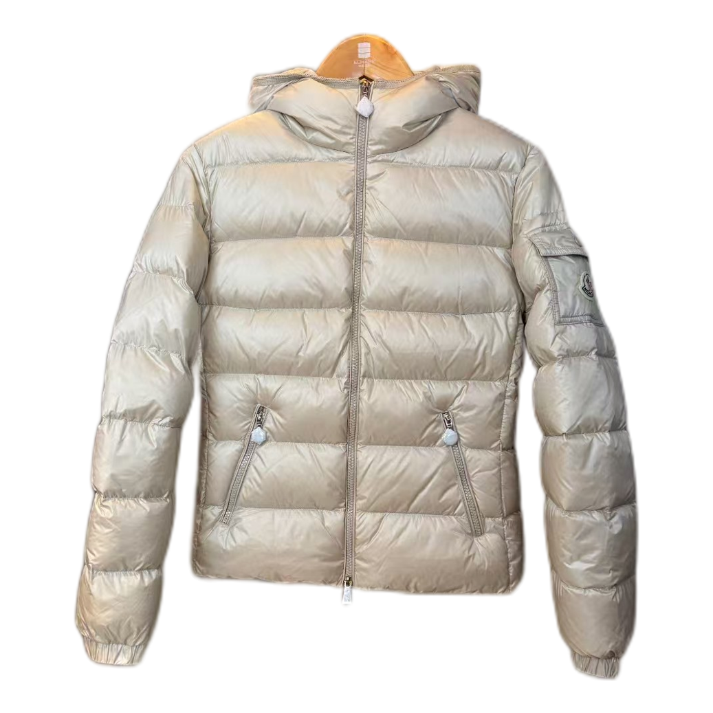 Moncler Gles Glossy Hooded Down Jacket