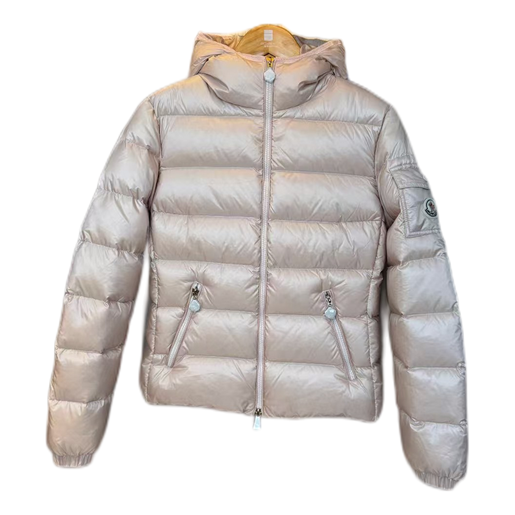 Moncler Gles Glossy Hooded Down Jacket