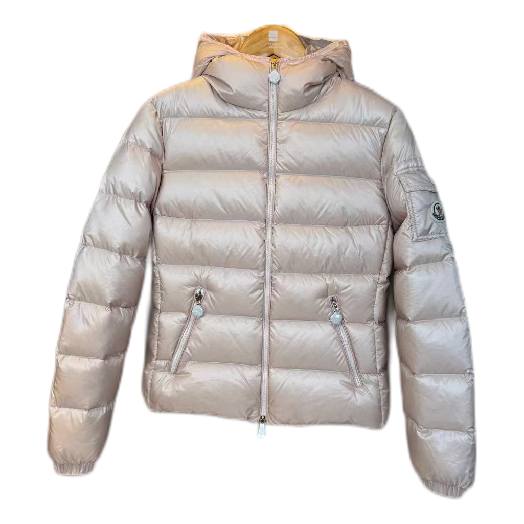 Moncler Gles Glossy Hooded Down Jacket