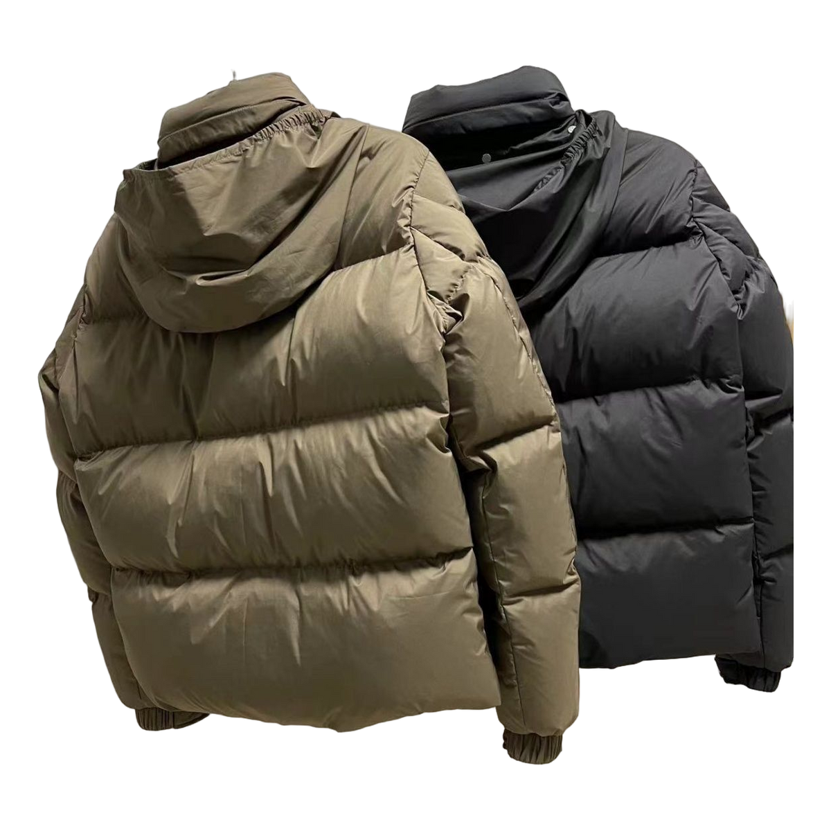 Moncler Wide-Quilt Hooded Down Jacket with Tonal Logo Patch