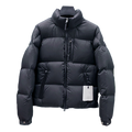 Moncler Tonal-Patch Hooded Puffer Jacket with Wide Quilting