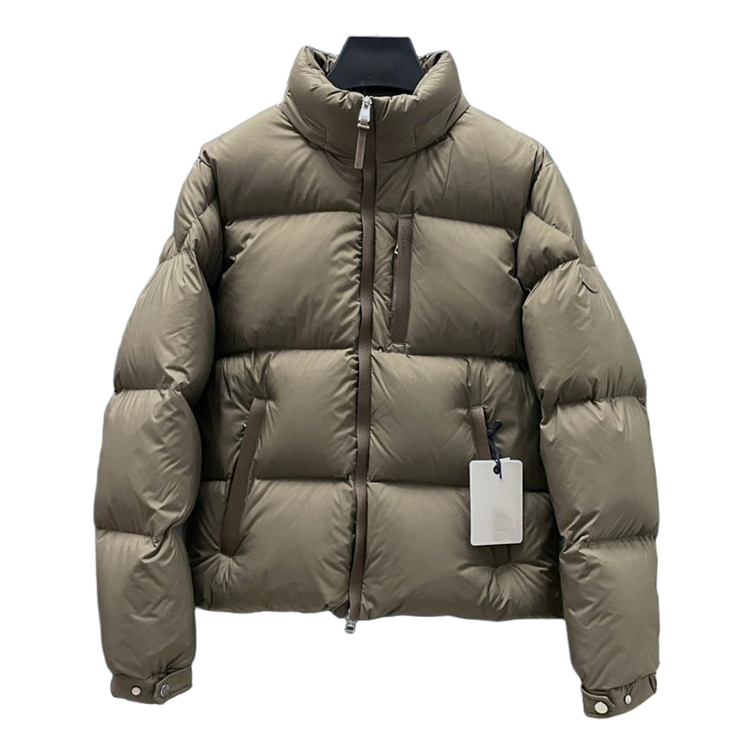 Moncler Wide-Quilt Hooded Down Jacket with Tonal Logo Patch