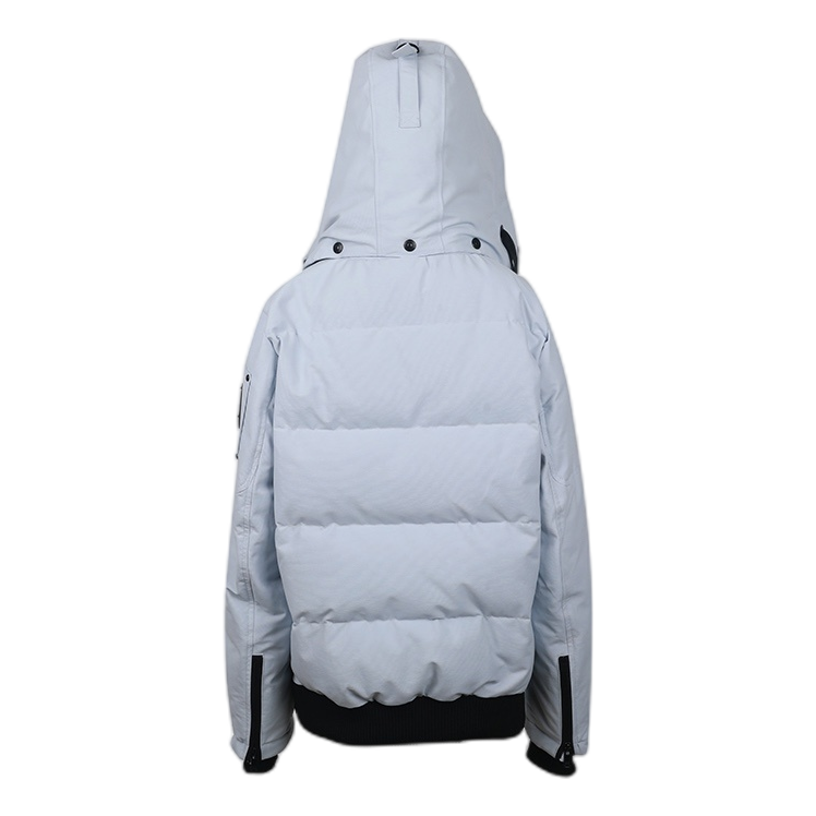 Moose Knuckles Hooded Down Parka with Contrast Pockets