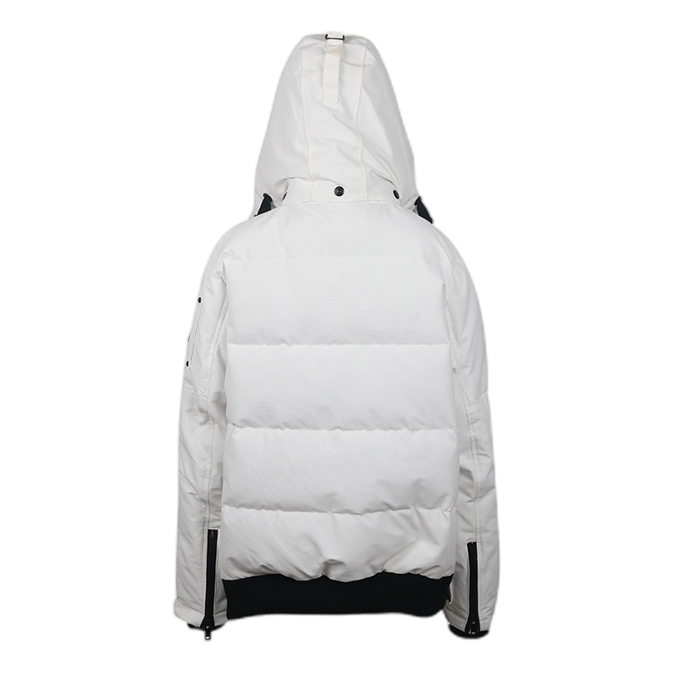Moose Knuckles Hooded Down Parka with Contrast Pockets