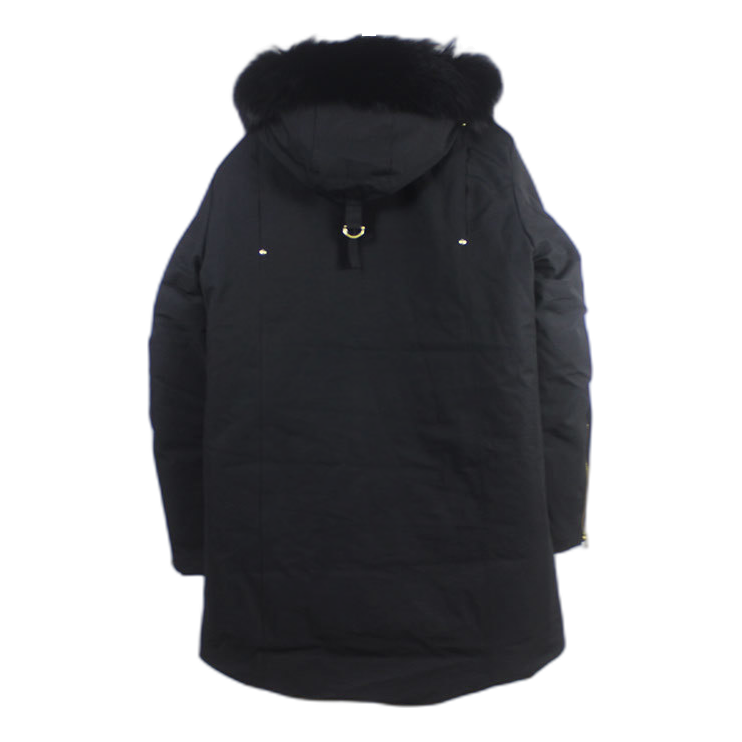 Moose Knuckles Stag Lake Parka – Black with Gold Trim & Fur Hood