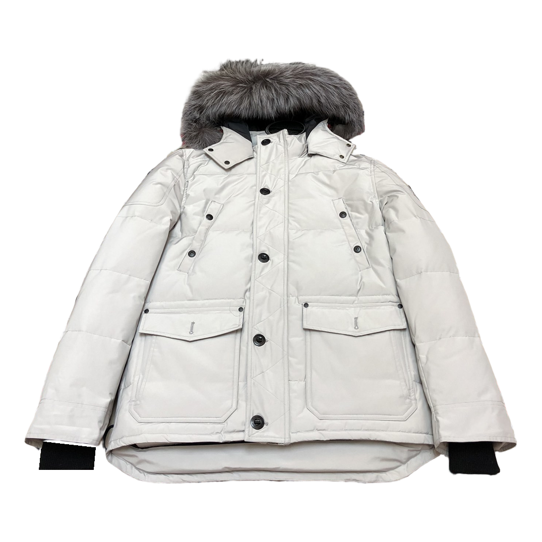 Moose Knuckles Four-Pocket Fur-Trim Hooded Puffer Jacket