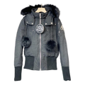 Moose Knuckles Debbie Bomber Jacket with Fur Trim