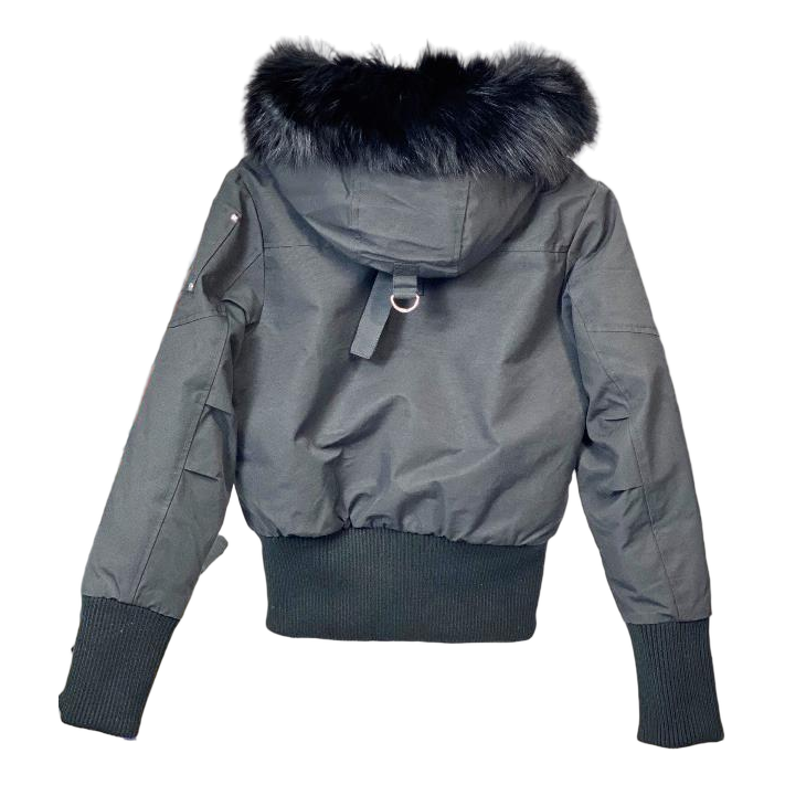 Moose Knuckles Debbie Bomber Jacket with Fur Trim