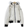 Moose Knuckles Ballistic Down Bomber Jacket with Fur Trim