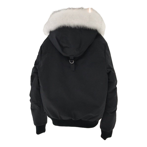 Moose Knuckles Ballistic Down Bomber Jacket with Fur Trim