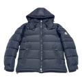 Moncler Hooded Down Jacket with Sleeve Pocket - Navy
