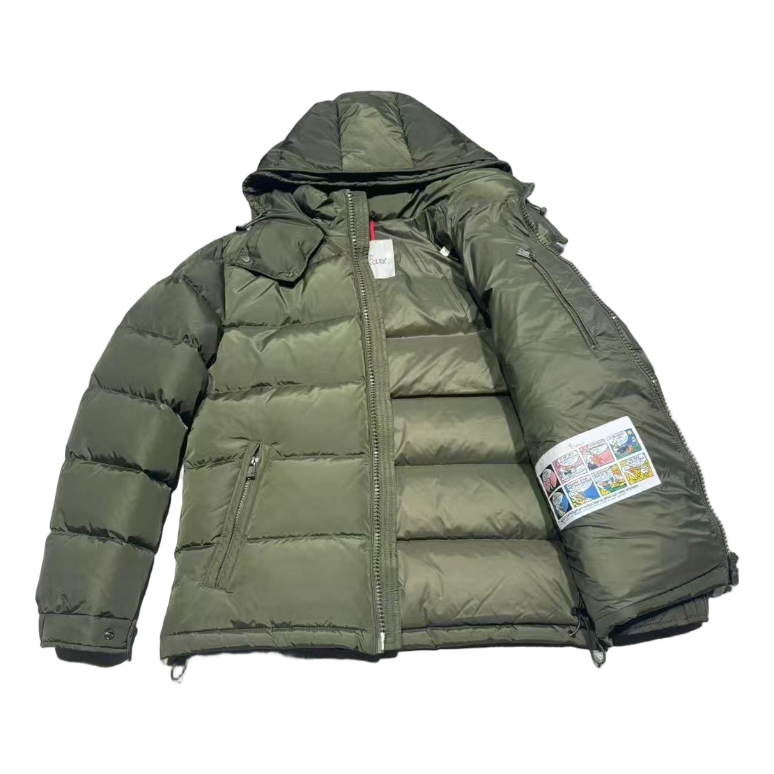 Moncler Maya Matte Hooded Down Jacket - Olive Green