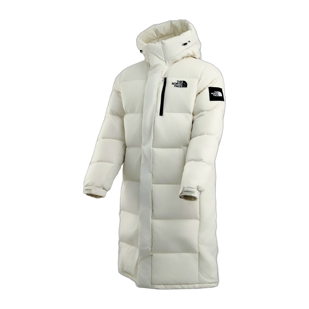 The North Face Color-Block Long Down Coat - White