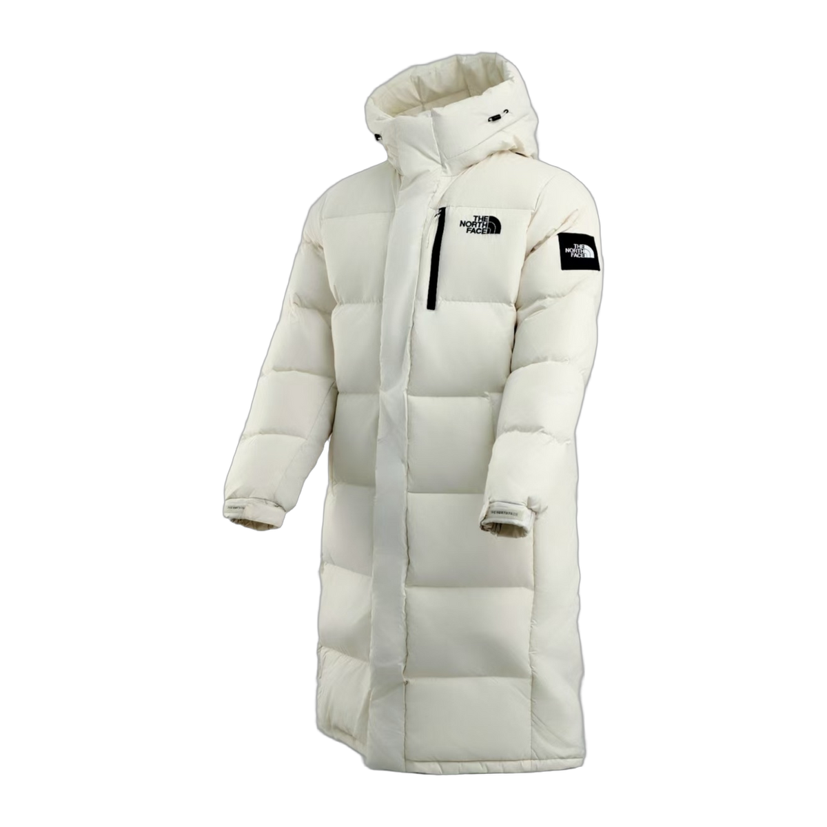 The North Face Color-Block Long Down Coat - White